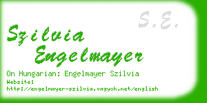 szilvia engelmayer business card